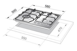 ‏כיריים גז Delonghi NDG70AN דה לונגי דלונגי