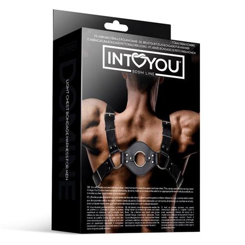 רתמת גוף לגבר למשחקי סאדו - Quovis Male Chest Bondage Harness Vegan Leather