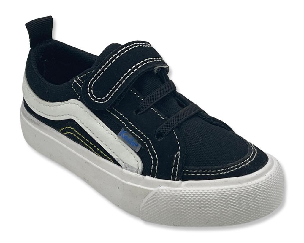 Keds - קדס סניקרס לילדים בצבע שחור לבן FH04BK מידות 24-30