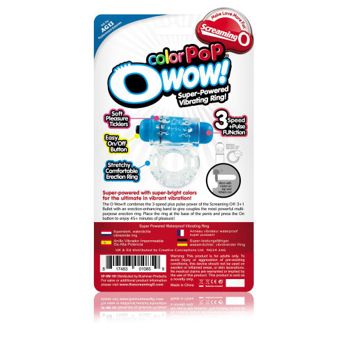 טבעת רטט O Wow Color Pop Blue