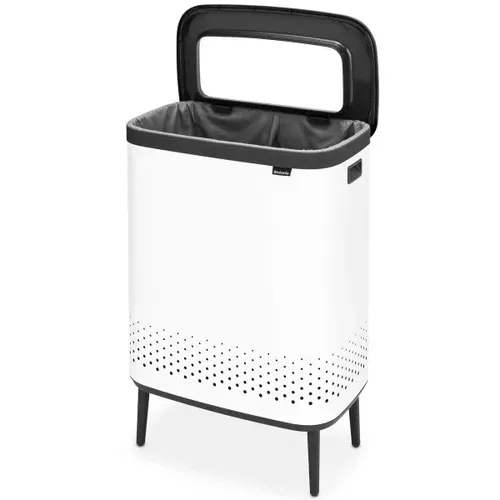 סל כביסה מחולק 45X2 ליטר -Brabantia BO לבן (תמונת אווירה) - שילוב מושלם בין נוחות שימוש יומיומית לסטייל נקי