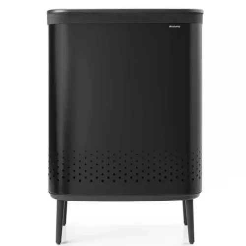 סל כביסה מחולק 45X2 ליטר -Brabantia BO שחור (דגם מלא) - פתרון פונקציונלי ואסתטי לארגון הבית