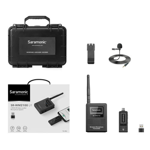 מערכת מיקרופון לאבלייר אלחוטית saramonic sr-wm2100 u1