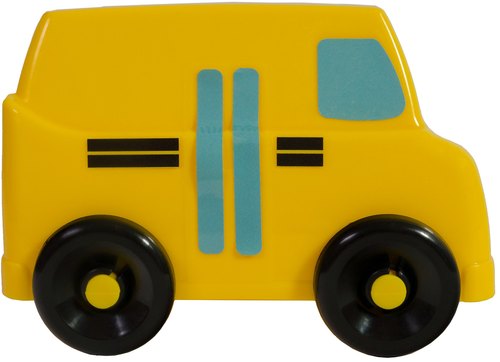 מגדל 4 מכוניות פלסטיק קוקומלון בצבעים וגדלים שונים עם דף מדבקות 