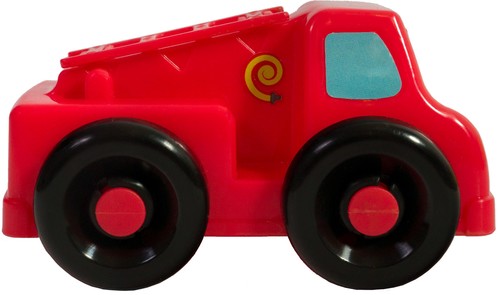 מגדל 4 מכוניות פלסטיק קוקומלון בצבעים וגדלים שונים עם דף מדבקות 