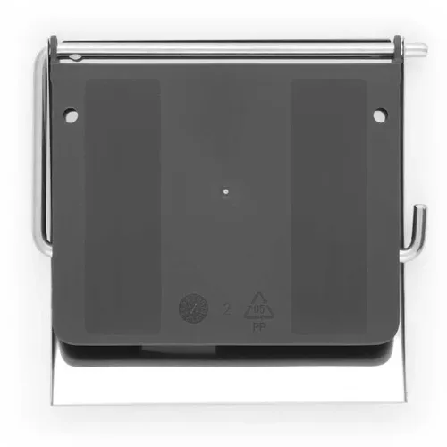 מתקן נייר טואלט Brabantia - ניקל מתוך קולקציית מתקנים לנייר טואלט (מבט ארגונומי) - פריט מעוצב לעיצוב חלל רחצה מודרני ויוקרתי