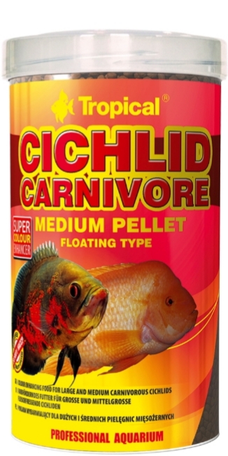 מזון ציקליד קרניבור מדיום פלטס 1000 מ”ל tropical cichlid carnivore medium pellet