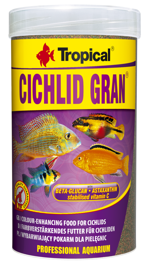 מזון ציקליד גראן 1000 מ”ל Tropical Cichlid Gran 