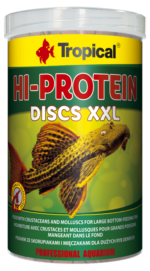 מזון טבליות חלבון שוקע XXL לשוכני קרקעית 1000 מ”ל Tropical Hi-Protein Discus XXL 