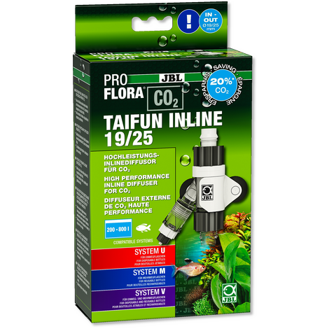 ריאקטור לפילטר חיצוני קוטר 19/25-JBL PROFLORA CO2 TAIFUN INLINE