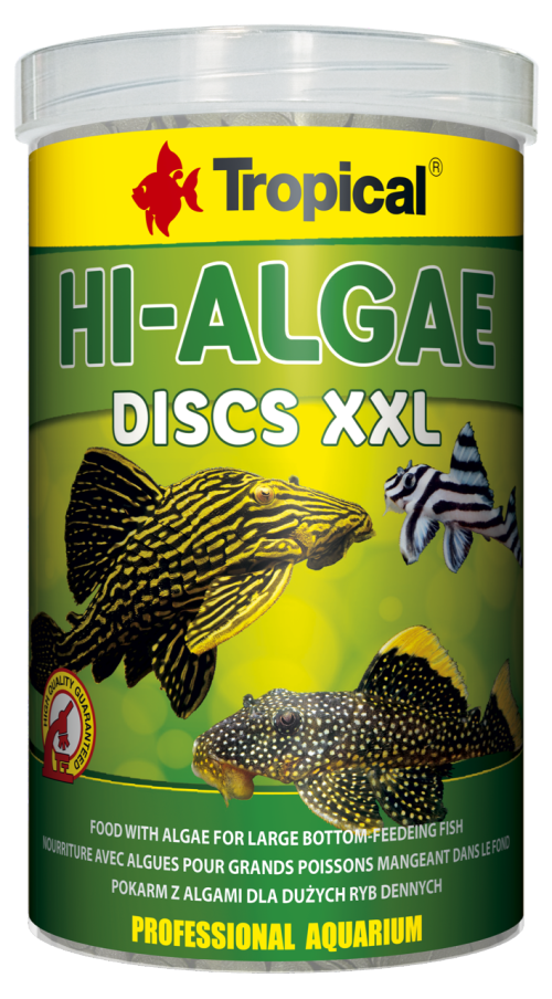 מזון טבליות אצות שוקע XXL לשוכני קרקעית 1000 מ”ל Tropical Hi-Algae Discus XXL