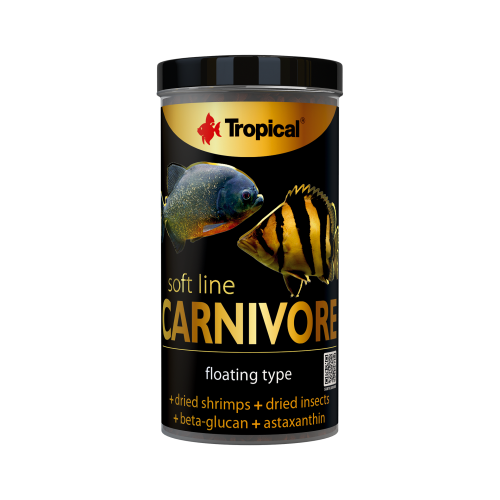 מזון סופט ליין קרניבור צף 1000 מ”ל Tropical Soft Line Carnivore Floating 