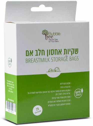 25 שקיות אחסון חלב אם BUBBLE TREE