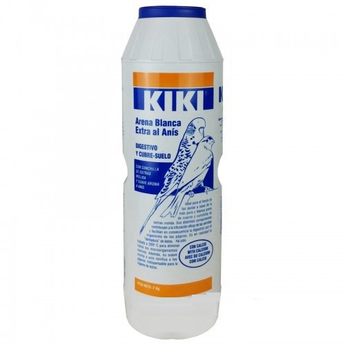 חצץ צדפות לבן עם אניס לציפורים 2 ק”ג Kiki Shell Sand With Anice For Birds