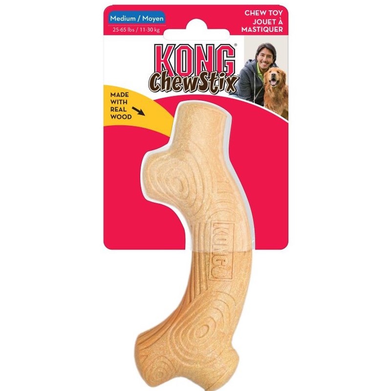 KONG מקל לעיסה מעץ בטעם בייקון M