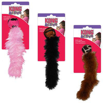 צעצוע רעשן עם זנב נוצות KONG