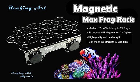  מדף פראגים מגנטי    Reefing Art Magnetic Coral Frag Rack  M