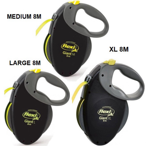 פלקסי ג'יאנט שחור XL רצועה 8 מטר