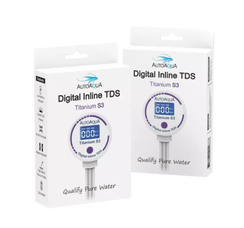 מד TDS דיגיטלי טיטניום AQUA Digital Inline TDS Titanium S2