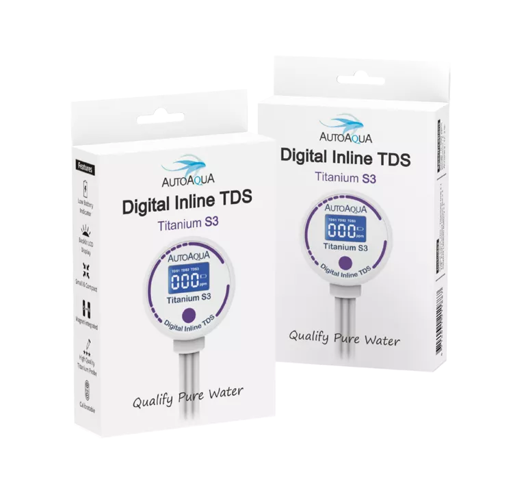 מד TDS דיגיטלי טיטניום AQUA Digital Inline TDS Titanium S2