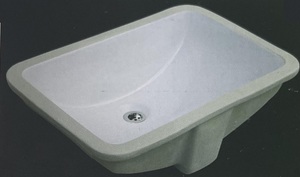 כיור חרס מרובע 51.5X34X21 ס"מ לבן 5335 סחר - א