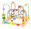 מבוך חרוזים צבעוני עם חיות מחייכות ו 4 מסלולים לפעוטות מגיל שנה וחצי