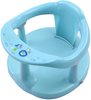 כיסא טבעת אמבטיה לתינוק עם כריות ואקום בטיחותיות - טורקיז/אפור