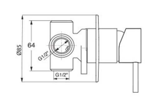 אינטרפוץ קומפלט 3 דרך 305281 סדרת מצדה כרום חמת