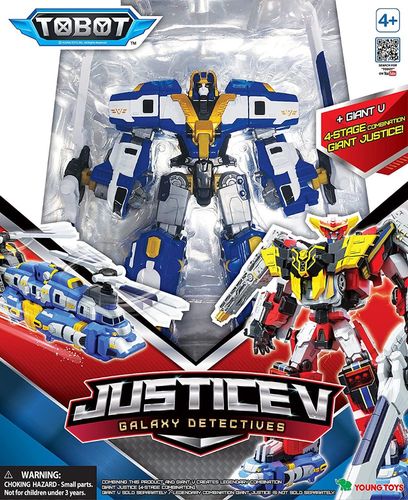 טובוט JUSTIC V ג'סטיס וי - רובוט TOBOT לוחם גדול שמשנה צורה למסוק תובלה
