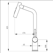 ברז פרח נשלף לכיור מטבח 2 מצבי זרימה דגם 980129 SUPREME אקווילה PRIMIUM ניקל כרום פאר נש פאר נשר