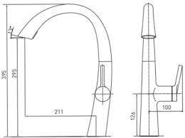 ברז פרח נשלף לכיור מטבח 2 מצבי זרימה דגם 7410A BIANCONE אקווילה  ניקל כרום פאר נשר