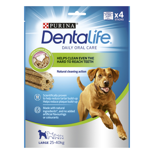 חטיף דנטלי לכלבים מגזע גדול (4 יחידות) DentaLife דנטלייף 142 גרם