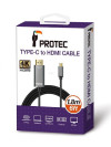 כבל מתאם תצוגה  Protec DM147  Type-c to HDMI 