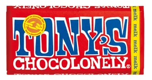 חפיסת שוקולד טוניז שוקולונלי שוקולד חלב - tony chocolonely milk chocolate