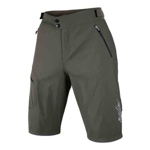 מכנס רכיבה נשים שטח באגי BAS ADVENTURES LADY SHORT ירוק עמוק ללא תחתון פד