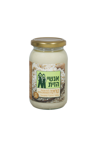 טחינה לבנה טבעית משומשום אתיופי 380 גרם - אנשי הזית 