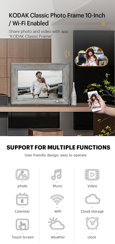 מסגרת  עץ  RCF 1013 WiFi דיגיטלית “10 Kodak