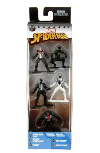 מארז 5 דמויות מתכת מיניאטוריות של ונום עם בסיס הצבה