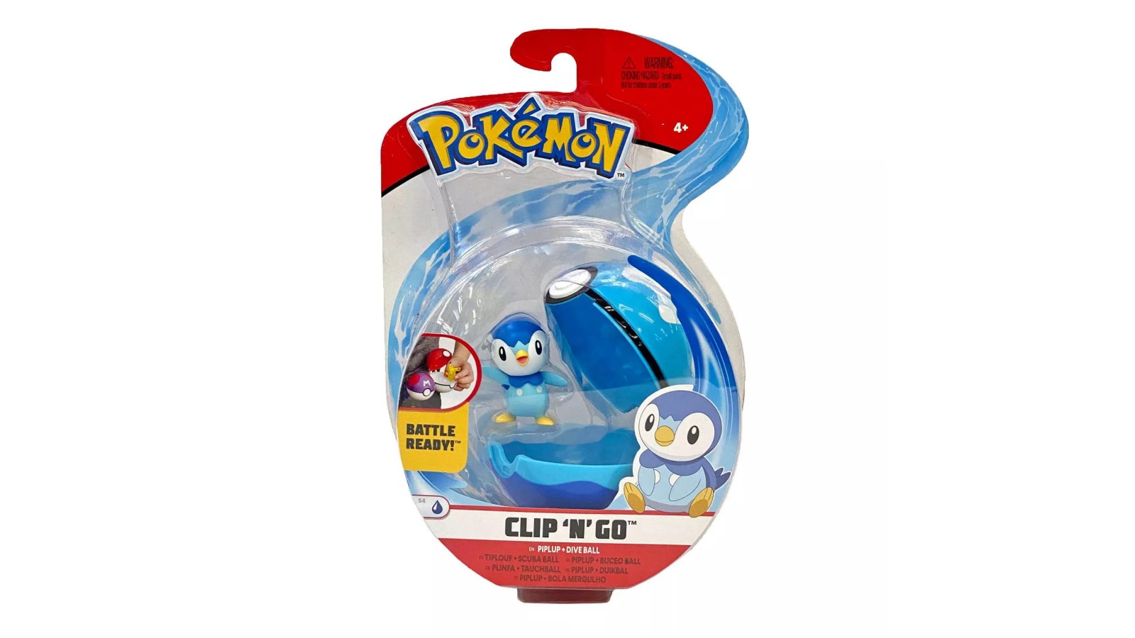 סט פסלון פוקימון – Piplup + Dive Ball