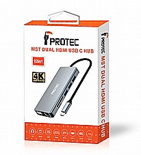 מתאם מולטיפורט Protec DM300 12-in-1 USB-C