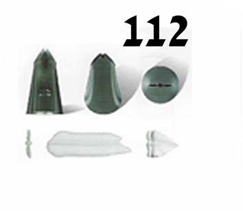 S-112 צנטר עלה ירוק (LEAF) קטן מוארך עם “שפיץ במרכז), נירוסטה