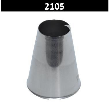 S-2105 צנטר חלק גדול עם שפיץ פנימי (שיבולים/אפרסק) לפרחים וקישוט, נירוסטה