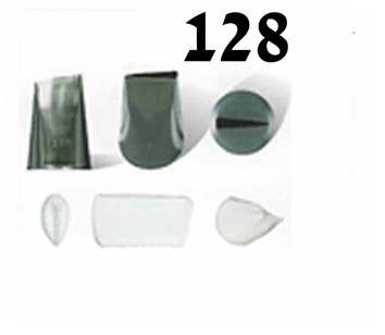 S-128 צנטר עלה ירוק (LEAF) צד רחב גימור ישר צד צר (ורד ענק), נירוסטה