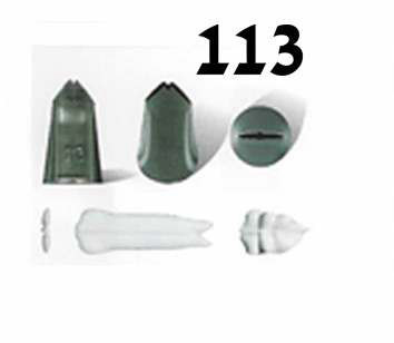 S-113 צנטר עלה ירוק (LEAF) בינוני מוארך עם “שפיץ במרכז), נירוסטה