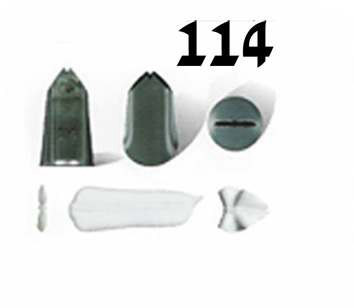 S-114 צנטר עלה ירוק (LEAF) בינוני מוארך עם “שפיץ במרכז), נירוסטה