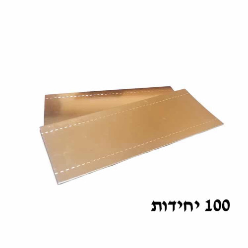100 מגשים פס זהב דק 14/35 ס”מ זהב + שוליים