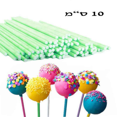 מקל לקקן נייר דחוס 10 ס”מ צבע ירוק 50 יח’
