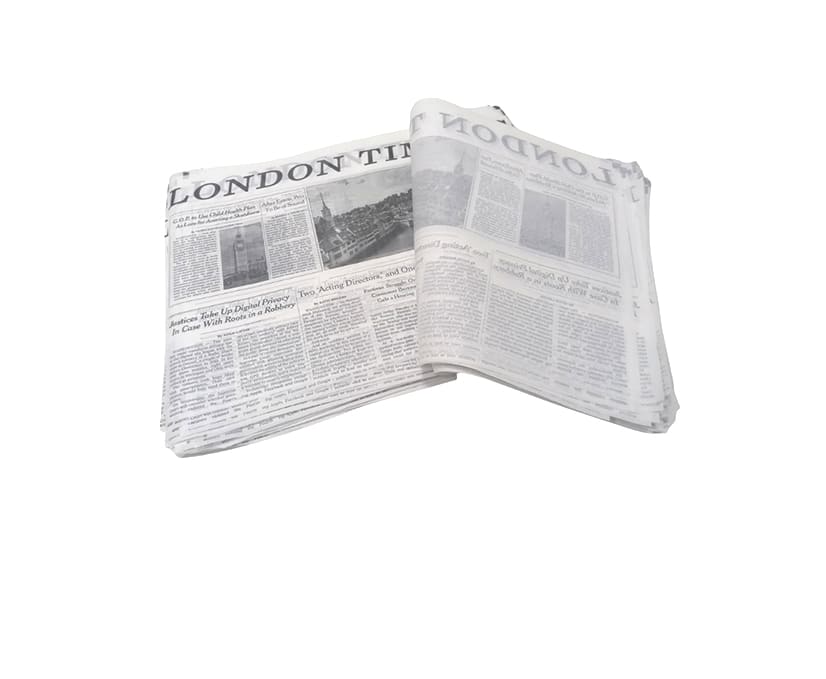 נייר פרגמנט מעוטר לונדון LONDON TIMES להגשה 25 יח’