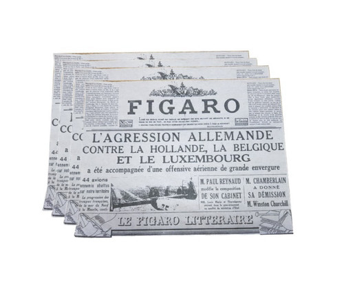 נייר פרגמנט מעוטר להגשה 1000יח’ FIGARO – רקע לבן
