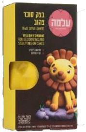 בצק סוכר צהוב עלמה 150 גרם (פרווה)